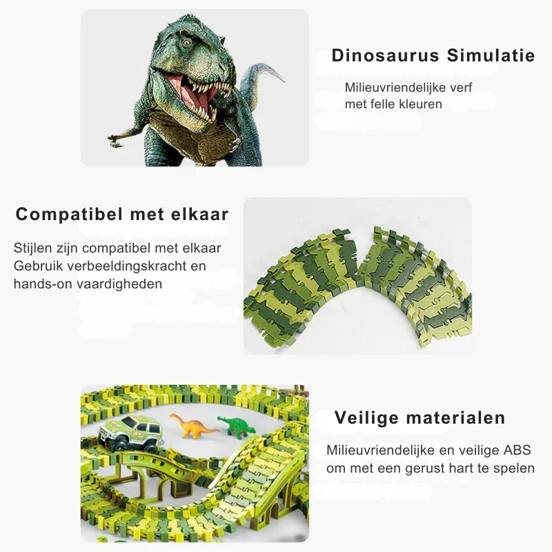 Dino Racebaan – Flexibele Tracks voor een Snel Dino Avontuur!