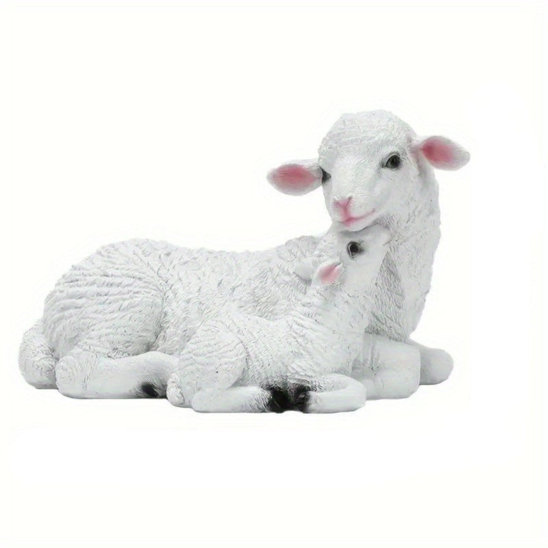 Schaap met Lammetje Beeld – De Perfecte Voorjaarsdecoratie voor je Tuin