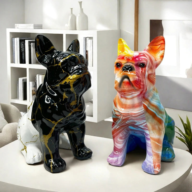 Graffiti Franse Bulldog Beeld – Kleurrijke Woondecoratie