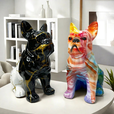 Graffiti Franse Bulldog Beeld – Kleurrijke Woondecoratie