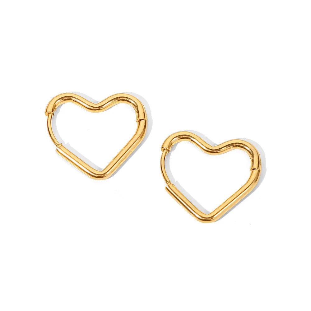 Minimalistische Hartjes Oorbellen – Goud of Zilver voor een Tijdloze Look