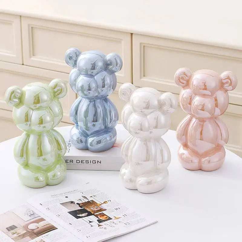 Ballon Beer Beeld – Unieke Glanzende Keramische Decoratie