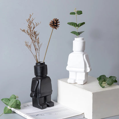 Robot Vaas – Unieke Eyecatcher voor Bloemen & Decoratie