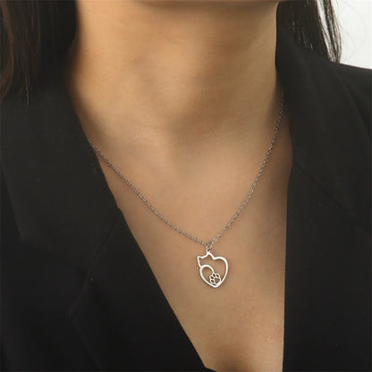 Ketting met kat en poot contour