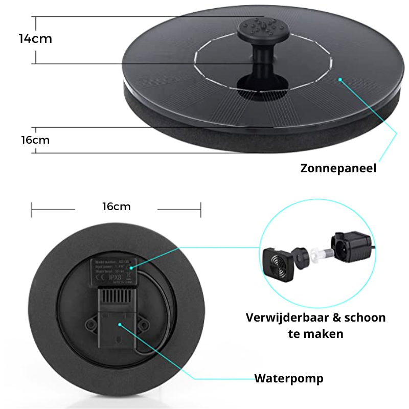 Drijvende Solar Fontein – Voor Vijvers, Tuinen & Meer!