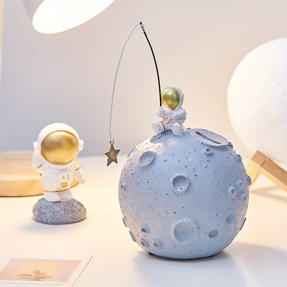 Astronaut op Maan Spaarpot – Perfect Cadeau voor Kinderen & Space Decoratie