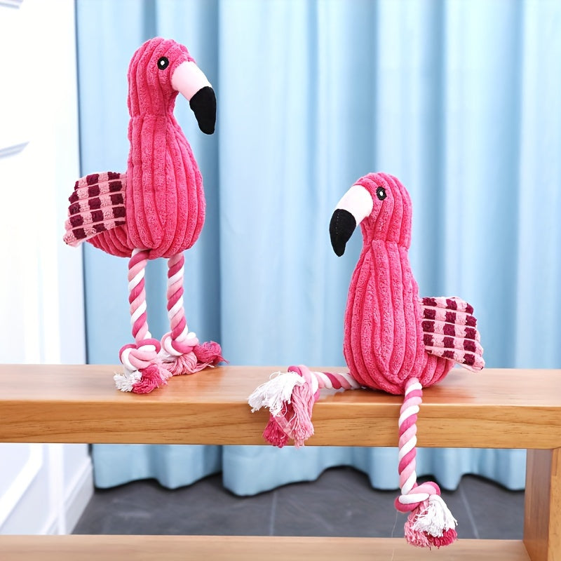 Flamingo Hondenknuffel – Zacht, Sterk & Piepend Speelplezier!