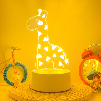 Cartoon Giraffe Nachtlampje -  Schattige LED Verlichting voor Kinderkamer & Babykamer