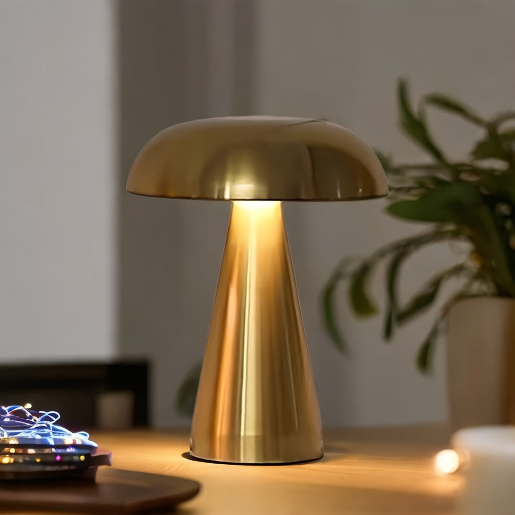 Gouden Tafellamp – Oplaadbare LED Lamp voor Woonkamer, Slaapkamer of Eettafel