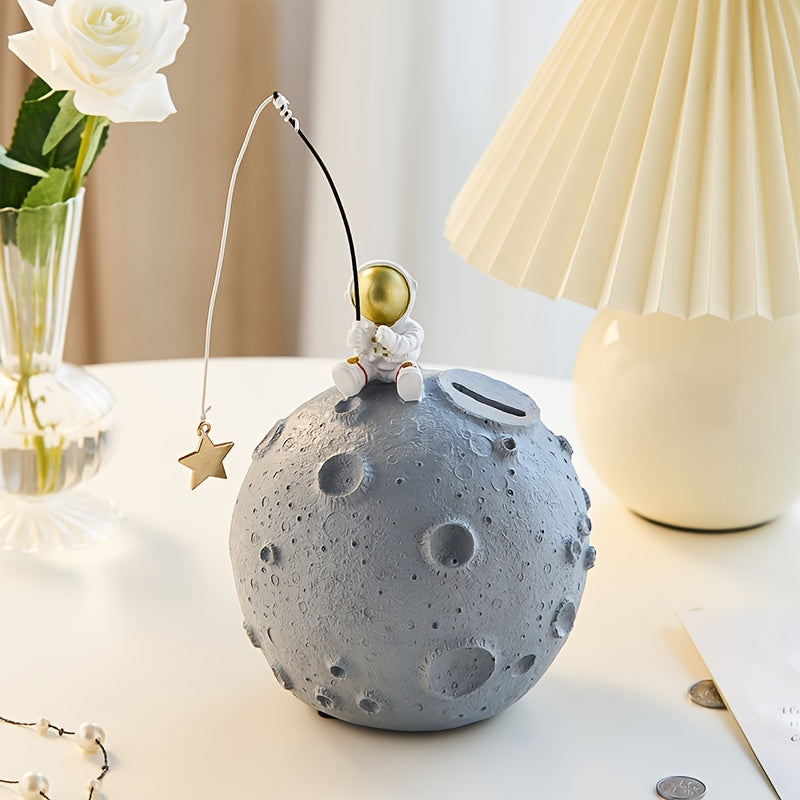 Astronaut op Maan Spaarpot – Perfect Cadeau voor Kinderen & Space Decoratie