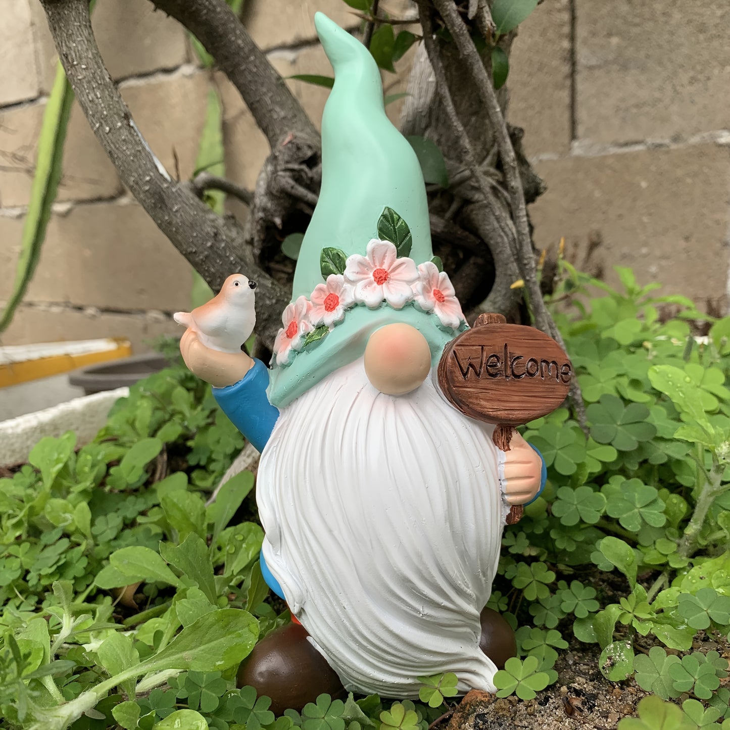 Voorjaars Gnome - Vrolijke Decoratie Kabouter voor Huis & Tuin