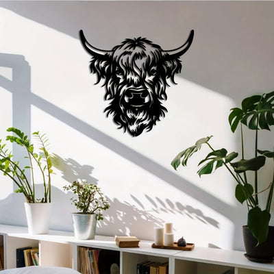 Koeienkop Wanddecoratie – Zwart Smeedijzeren voor Binnen & Buiten