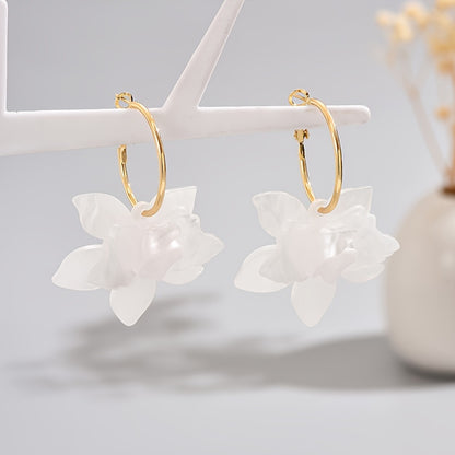 Trendy Witte Bloem Oorbellen – Perfect voor Dagelijk Gebruik, Vakantie & Feestjes