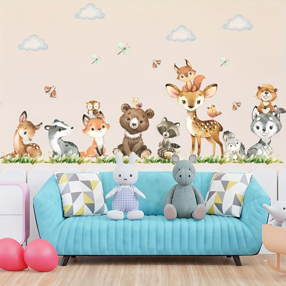 Bosdieren Muurstickers – Schattige Dieren voor de Baby- & Kinderkamer