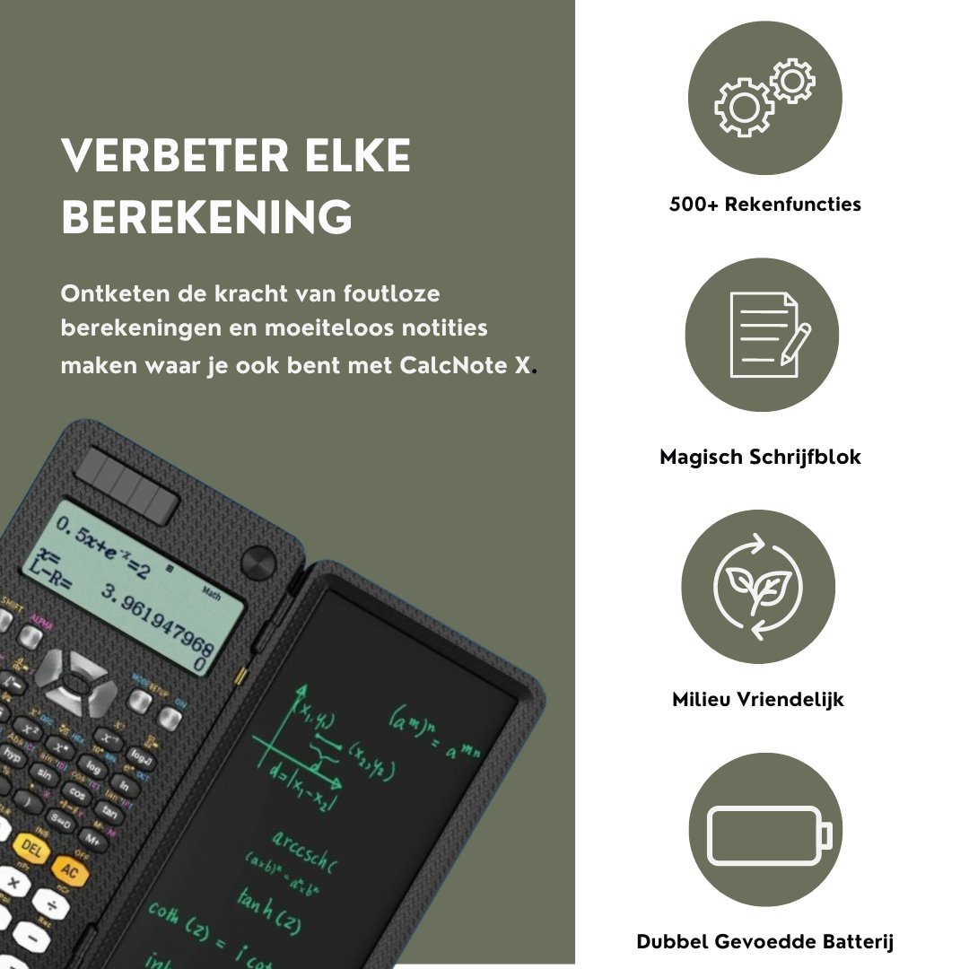 CalcNote X – Slim Rekenen en Noteren in Eén Apparaat - The DropsCalculator Pad