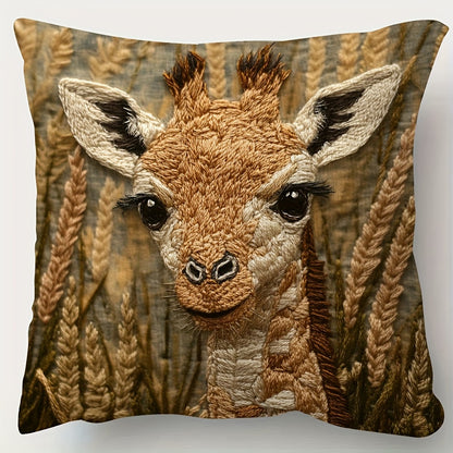 Safari Giraffe Kussenhoes - Afrikaans Uniek Design voor jouw Interieur