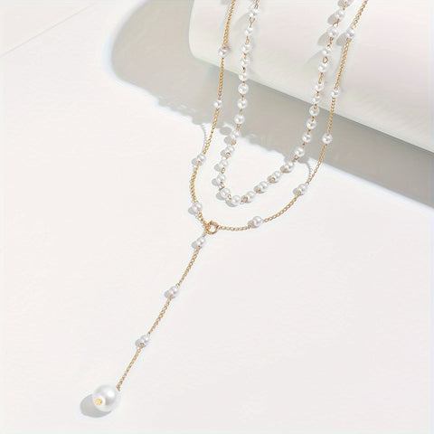 Dubbele Parel Ketting – Luxe Vintage Look met Gouden Touch
