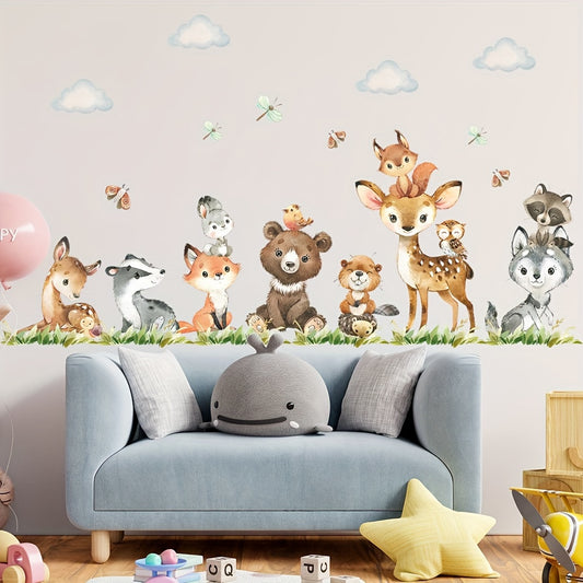 Bosdieren Muurstickers – Schattige Dieren voor de Baby- & Kinderkamer