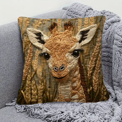 Safari Giraffe Kussenhoes - Afrikaans Uniek Design voor jouw Interieur