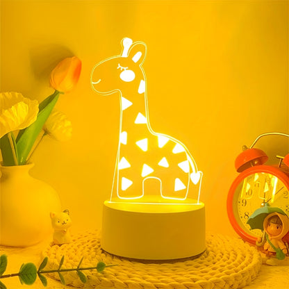 Cartoon Giraffe Nachtlampje -  Schattige LED Verlichting voor Kinderkamer & Babykamer