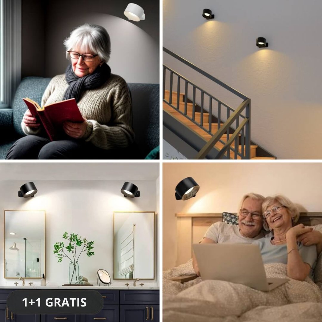 FlexiGlow Wandlamp – Draadloze Verlichting waar jij wilt! - The Drops