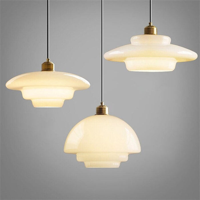 Japandi Witte Glazen Hanglamp – Minimalistische Elegantie voor een Stijlvol Interieur