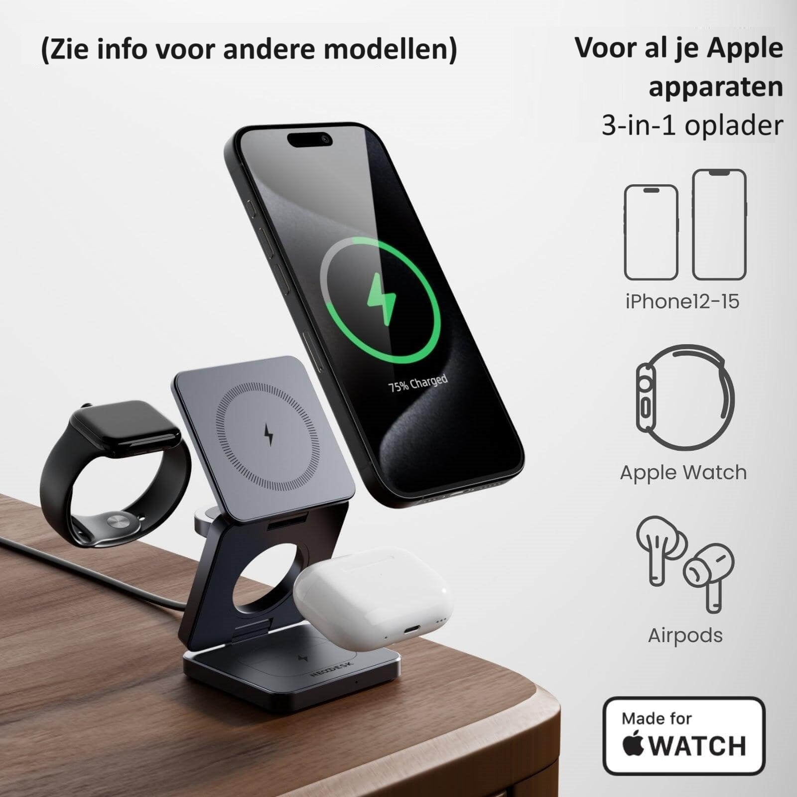 MagCharge Trio™ - De Complete Oplossing voor je Apple Apparaten! - The Dropswireless charger