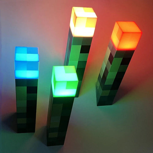 Minecraft Lamp – Veelzijdige LED Lamp, Zaklamp, Wandlamp en Nachtlampje